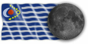 International Press Flag with Moon