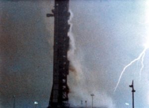 Show Apollo 12 Lightening Strike after liftoff but still landed on the moon